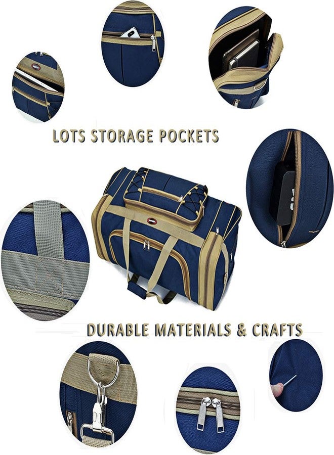 AULUDA Travel Duffle Bags for Men 26" Weekender Over Night Carry On Bag Lightweight Extra Large Oxford Duffel Gym Sturdy Luggage Water-proof foldable Holdall, Blue, 26" x 14" x 12.4", Travel - Image 2