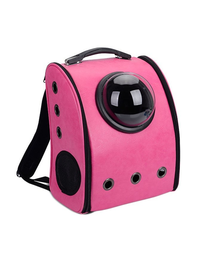 NIBEMINENT Portable Pet Carrier Space Capsule Breathable Backpack For Dog And Cat Pink - Image 1