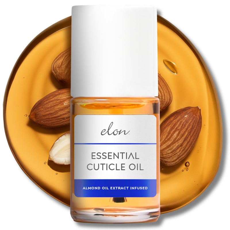 Elon Cuticle Oil for Nails w/Almond Oil Extract - Jojoba & Vitamin E - Softening & Hydrating Cuticles & Nails â€“ Dermatologist Recommended â€“ Bottle Size 0.5 oz - Image 1
