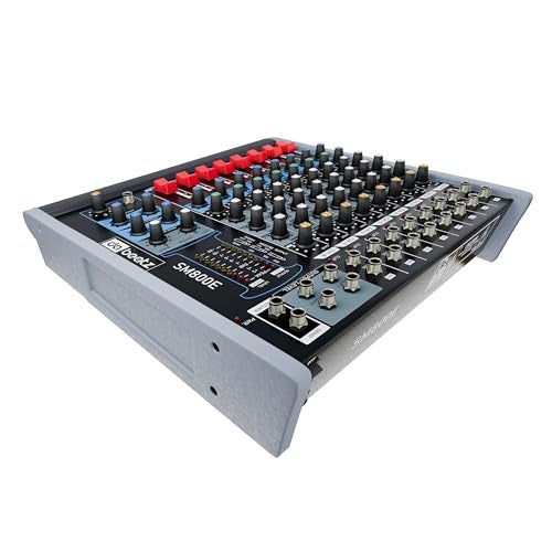 da.beatz. DaBeatz SM800E Professional 8 Channel Audio Mixer, Stereo Echo DJ Sound Mixer for Parties, Stage Effects, Weddings, Karaoke & Studio Recording Giving Your Occasion an Impressive Output - Image 4