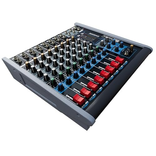 da.beatz. DaBeatz SM800E Professional 8 Channel Audio Mixer, Stereo Echo DJ Sound Mixer for Parties, Stage Effects, Weddings, Karaoke & Studio Recording Giving Your Occasion an Impressive Output - Image 5