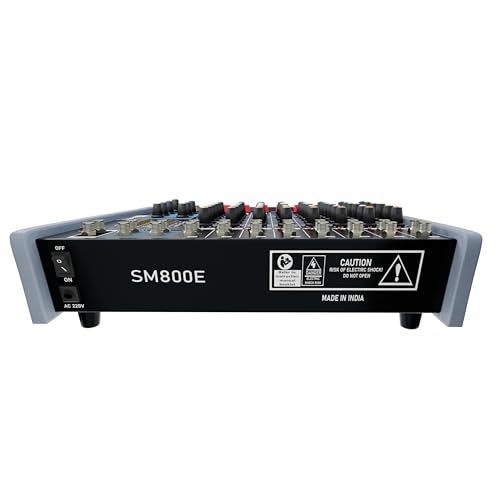 da.beatz. DaBeatz SM800E Professional 8 Channel Audio Mixer, Stereo Echo DJ Sound Mixer for Parties, Stage Effects, Weddings, Karaoke & Studio Recording Giving Your Occasion an Impressive Output - Image 2