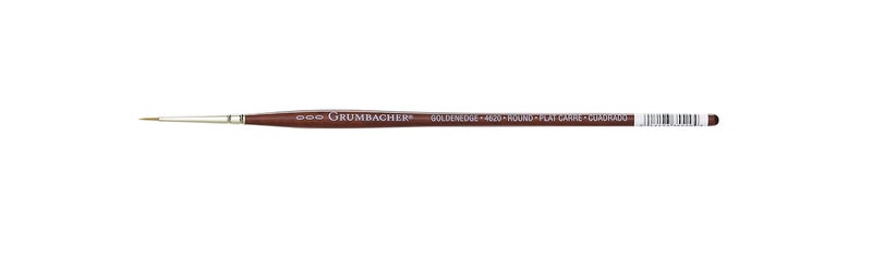 Grumbacher Goldenedge Golden Toray Round Watercolor Brush Synthetic Bristles Size ZZZ 4620ZZZ