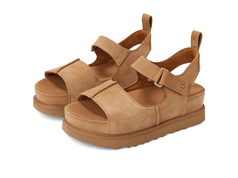 UGG Women's GOLDENSTAR HI Sandal, Chestnut Suede, 8.5 - Image 1