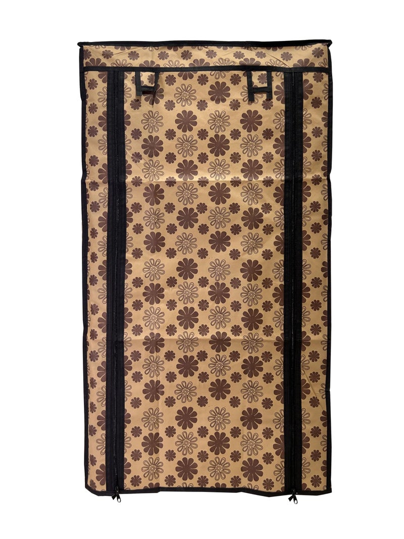 PHILOSHOP 4 Layer Shoe Rack Cover Portable Foldable Non-Woven Zipper Fabric Cover (Flowerprint) - Image 4