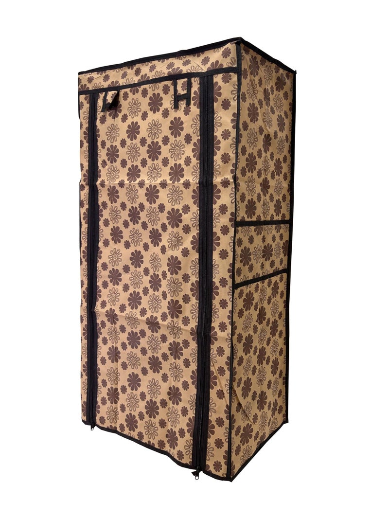 PHILOSHOP 4 Layer Shoe Rack Cover Portable Foldable Non-Woven Zipper Fabric Cover (Flowerprint) - Image 3
