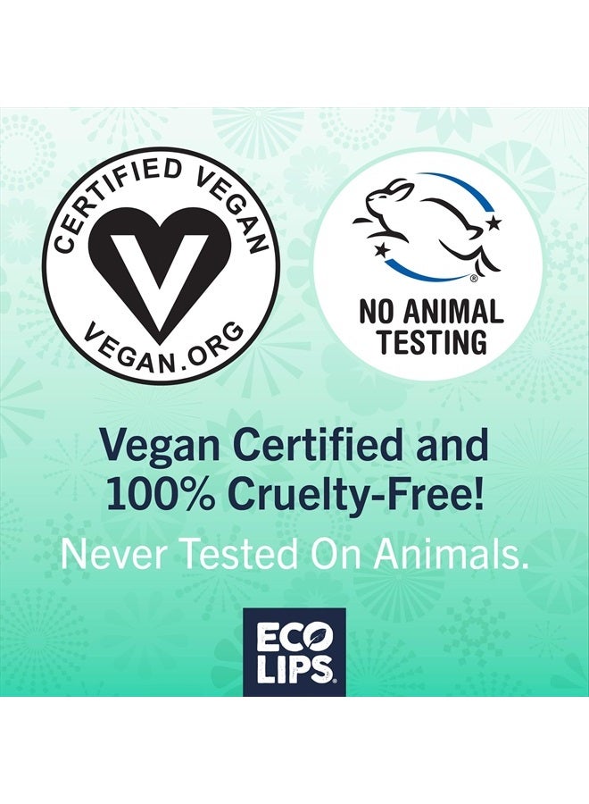 Eco Lips Vegan Lip Balm Sweet Mint by Eco Lips flavor 3 Pack Natural Bee Free with Candelilla Wax, Organic Cocoa Butter, & Coconut Oil Lip Care. 100% Plastic-Free Plant Pod Packaging - Made in USA - Image 3