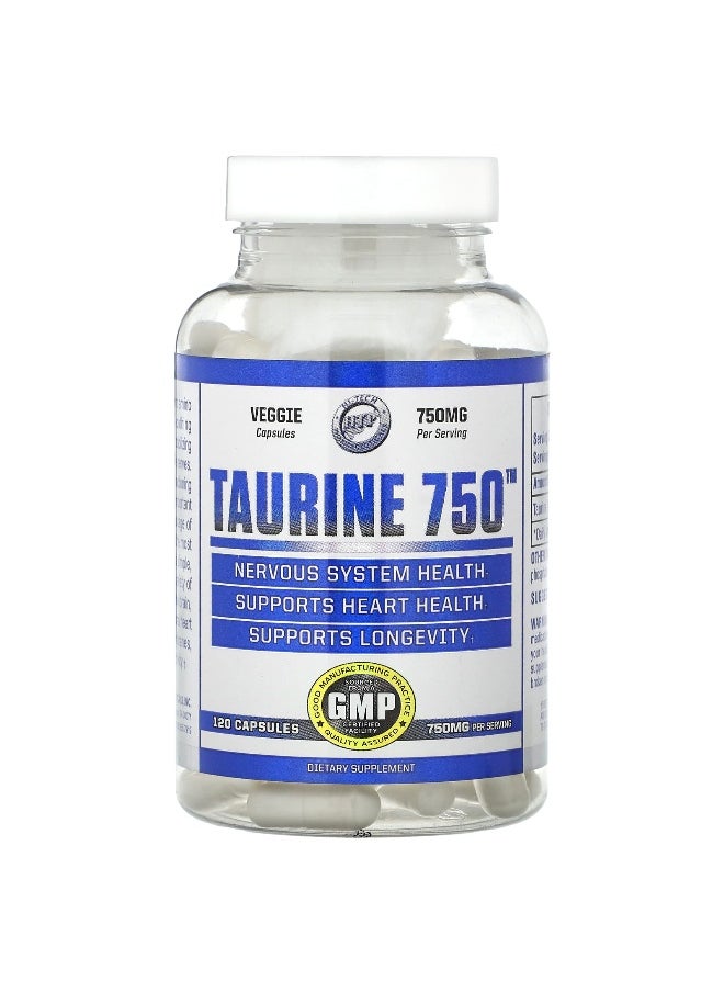 hi tech pharmaceuticals Hi Tech Pharmaceuticals, Taurine 750, 750 mg, 120 Capsules  - Image 1