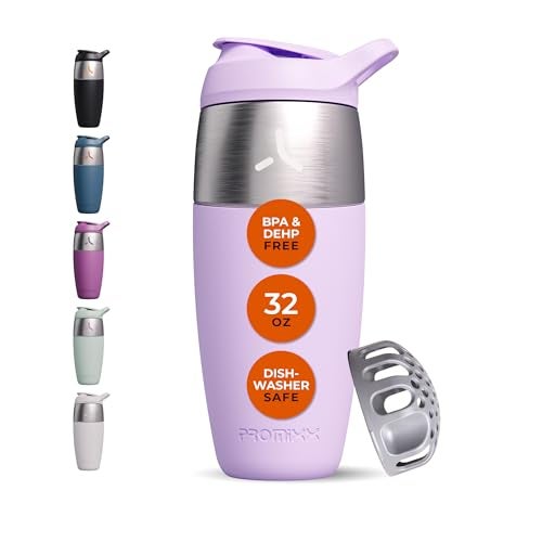 PROMIXX 32oz Stainless Steel Protein Shaker Bottle LeakProof Metal Shaker Cup with SnapFit Agitator for Smooth ClumpFree Shakes BPAFree Odor Resistant Easy to Clean - Image 1