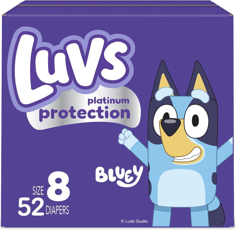 Luvs Platinum Protection Baby Diapers, Size 8, 52 Count - Image 1