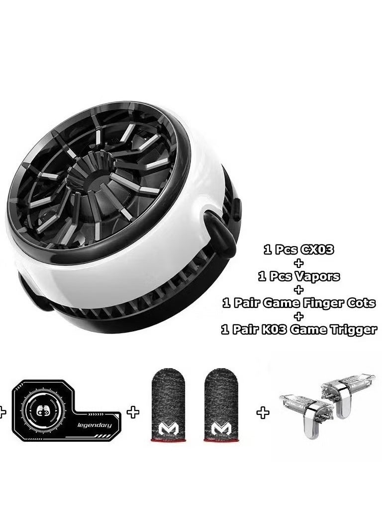 CX03 Phone Cooler with Wireless Charger – Dual Function Cooling and Charging System for Smartphones, Fast Heat Dissipation, Compatible with All Qi-Enabled Devices, Compact and Portable Design