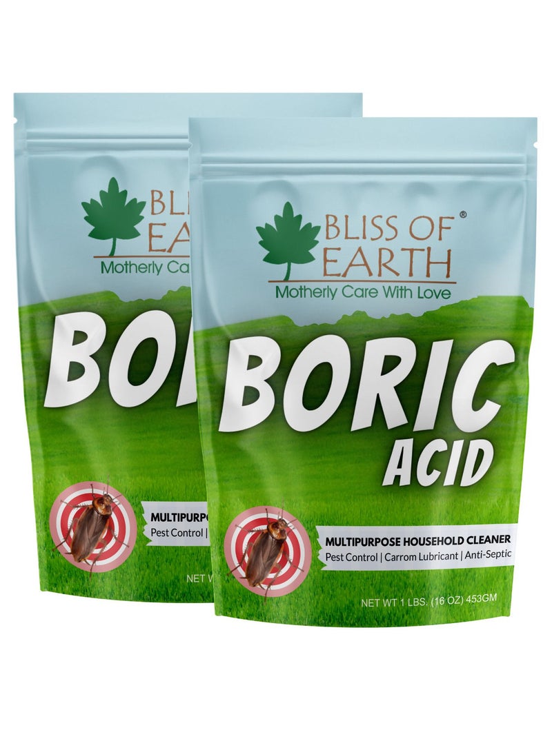 BLISS OF EARTH Boric Acid Powder Multipurpose kill Cockroach & Ants, Rice Preservative - Image 1