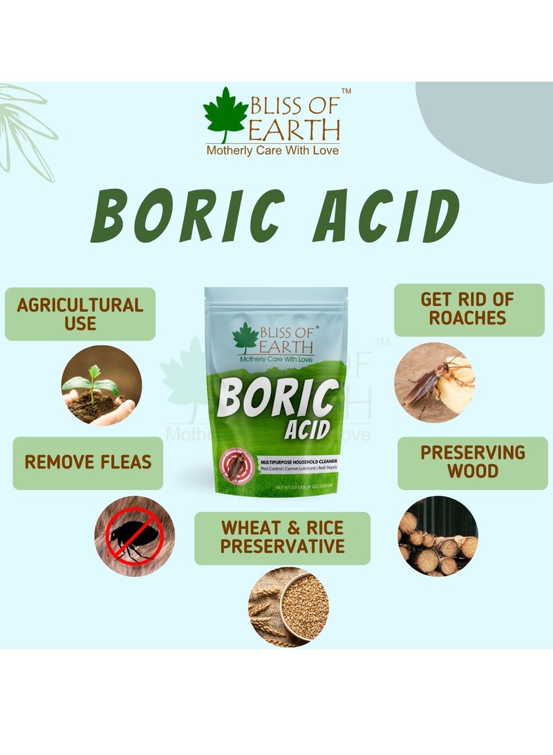 BLISS OF EARTH Boric Acid Powder Multipurpose kill Cockroach & Ants, Rice Preservative - Image 2