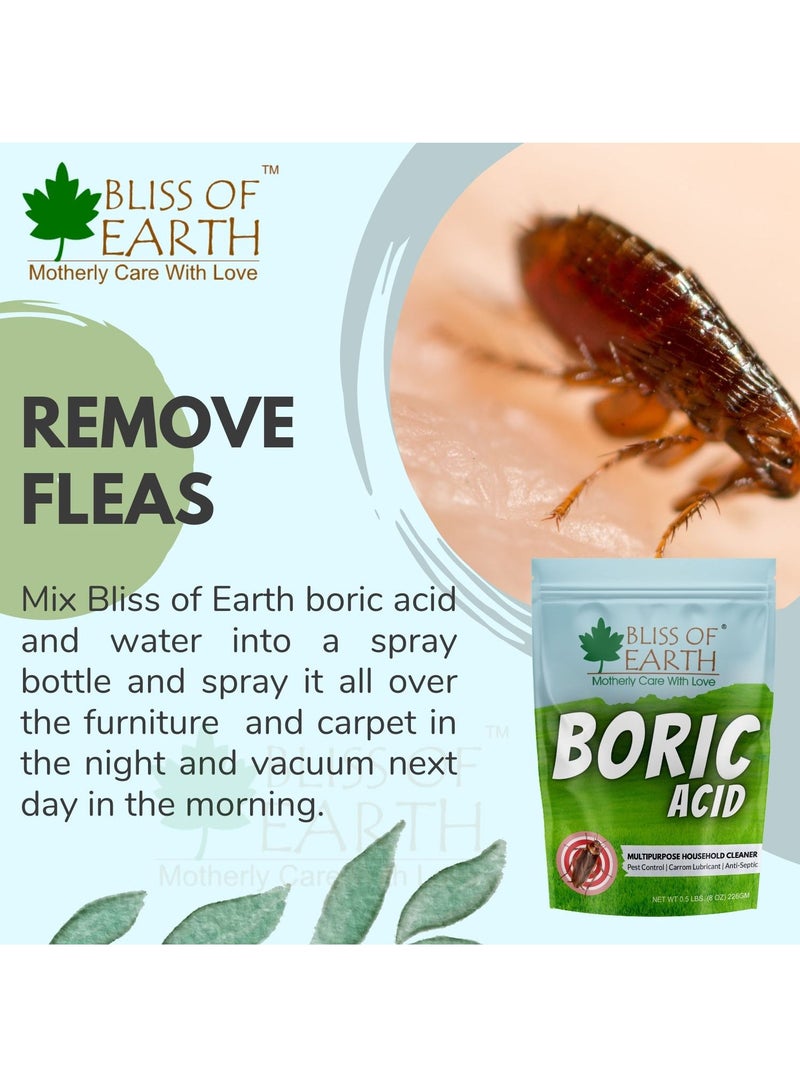 BLISS OF EARTH Boric Acid Powder Multipurpose kill Cockroach & Ants, Rice Preservative - Image 5
