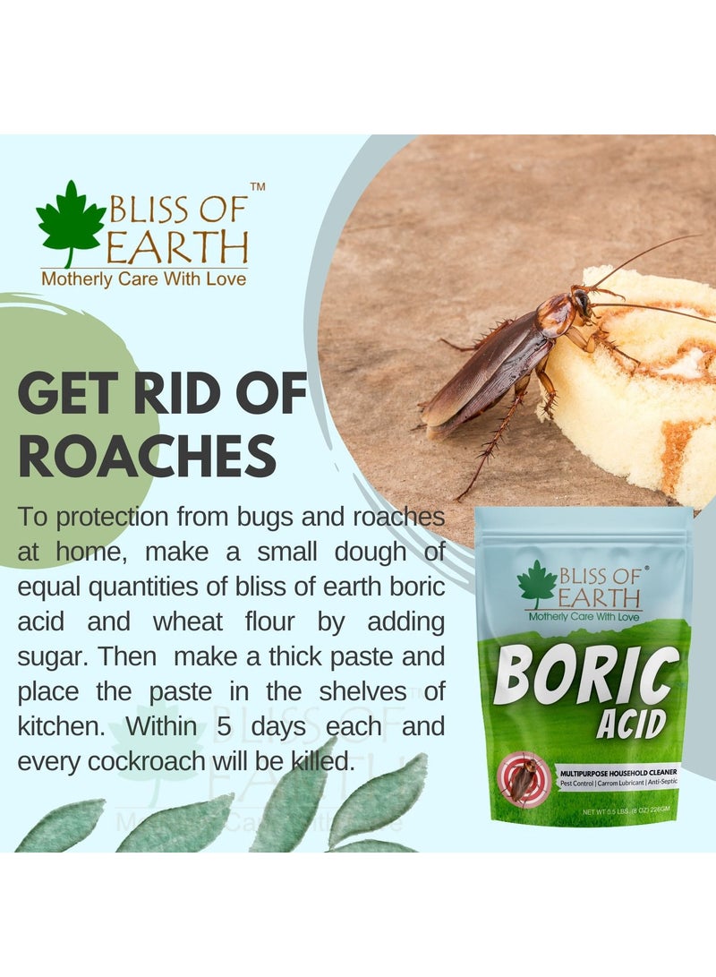 BLISS OF EARTH Boric Acid Powder Multipurpose kill Cockroach & Ants, Rice Preservative - Image 4