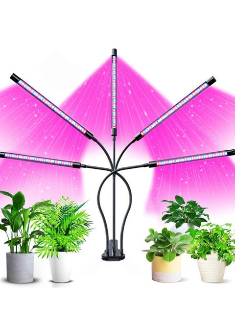 Grow Lights for Indoor Plants, 50W 100 LEDs Grow Light for Seed Starting with Full Spectrum, Clip Plant Lights with Flexible Gooseneck，3/6/12H Timer, 5 Dimmable Levels, 3 Switch Modes