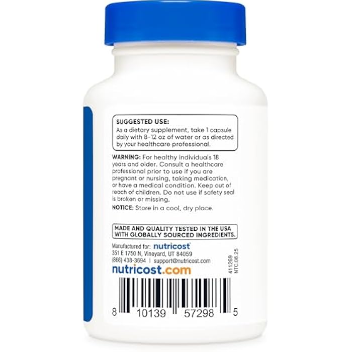 Nutricost Rhodiola Rosea 500mg, 60 Vegetarian Capsules - Gluten Free and Non-GMO Rhodiola Rosea Supplement - Image 4