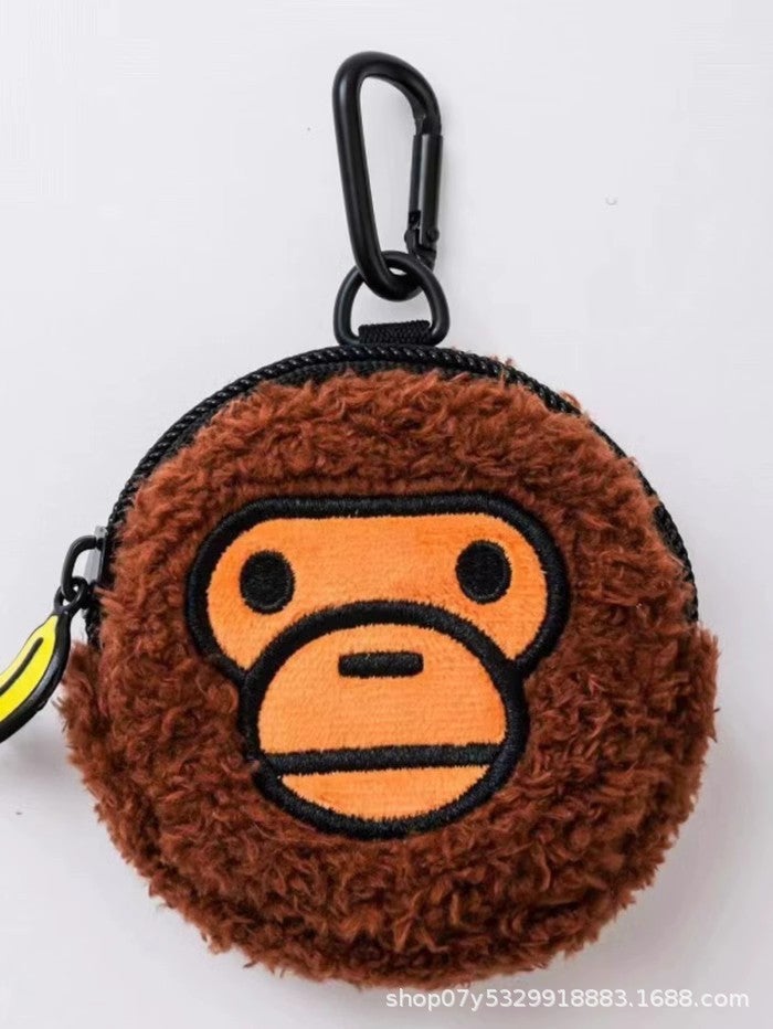 Bape Magazine Append Crossbody Coin Purse Ape Man Phone Bag Oxford Cloth Neutral Style Daily Match Waterproof Wear Resistant pendant in stock 