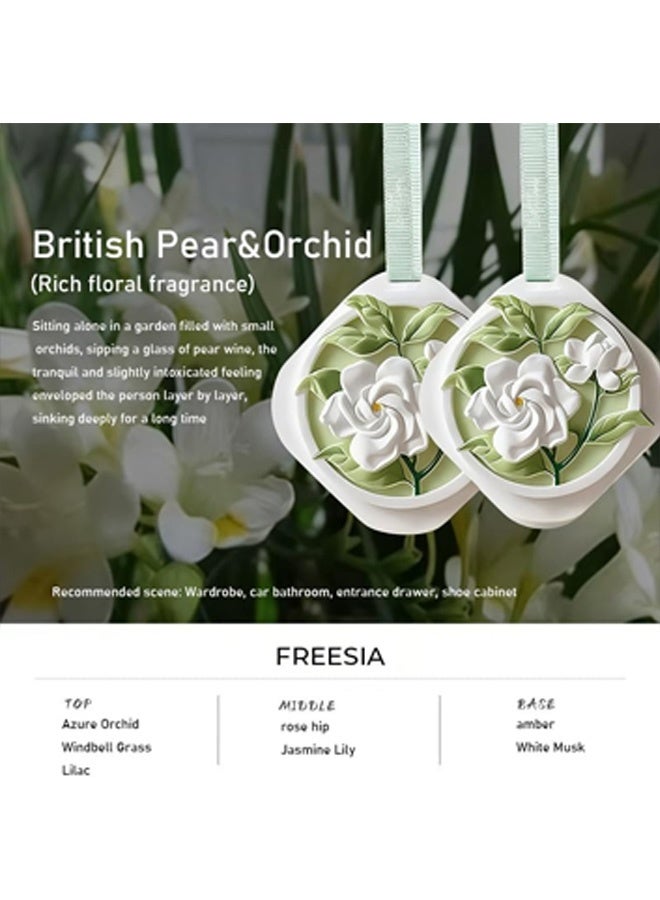 2 PCS Decorative Plaster Essential Oil Diffuser, Battery-Free,Improves Sleep, and Relieves Stress, Non-Electric Passive Aromatherapy Sachet for Cars, Bathroom, Armoire - Image 3