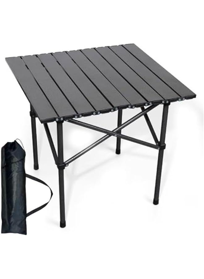 بيوينتي طاولة قابلة للطي للتخييم الخارجي مناي سي في في®، الأبعاد 53 الطول × 50 العرض × 50 الارتفاع سم، خفيفة الوزن مع سطح طاولة من الألومنيوم وشنطة حمل، للنزهات والطبخ والشاطئ والمشي لمسافات طويلة وصيد السمك - Image 1