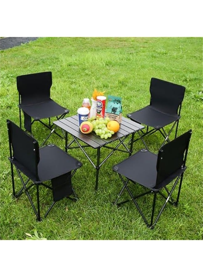 بيوينتي طاولة قابلة للطي للتخييم الخارجي مناي سي في في®، الأبعاد 53 الطول × 50 العرض × 50 الارتفاع سم، خفيفة الوزن مع سطح طاولة من الألومنيوم وشنطة حمل، للنزهات والطبخ والشاطئ والمشي لمسافات طويلة وصيد السمك - Image 2