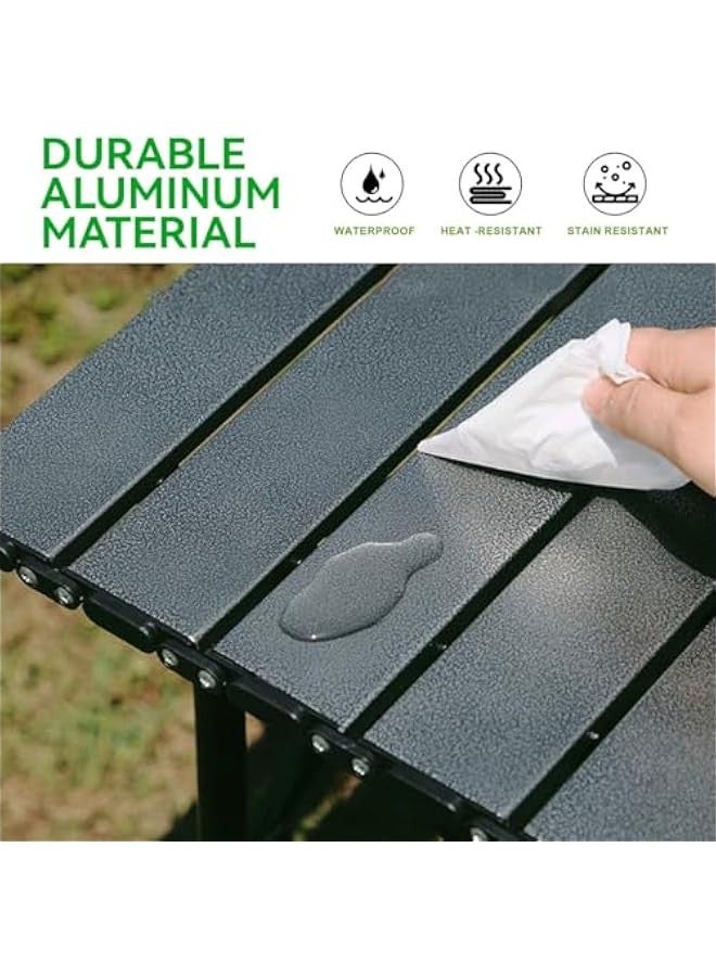 بيوينتي طاولة قابلة للطي للتخييم الخارجي مناي سي في في®، الأبعاد 53 الطول × 50 العرض × 50 الارتفاع سم، خفيفة الوزن مع سطح طاولة من الألومنيوم وشنطة حمل، للنزهات والطبخ والشاطئ والمشي لمسافات طويلة وصيد السمك - Image 5