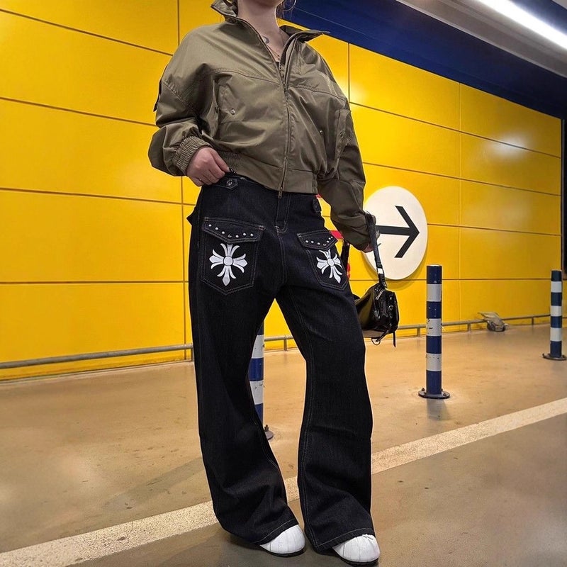 Unisex Casual Daily Denim Jeans - Image 2