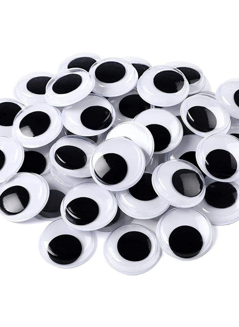 Donia Wiggle Googly Eyes 50 PCS (10mm) White/Black  - Image 2