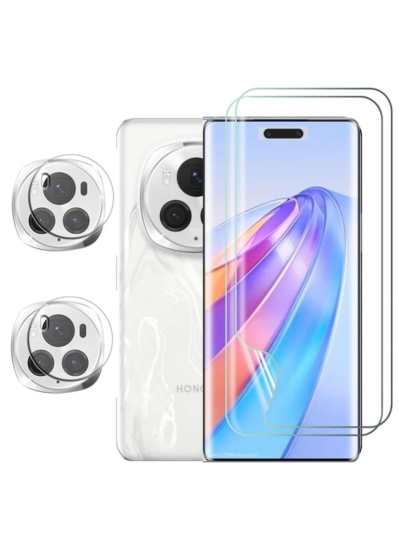 General [2+2] Compatible Honor Magic 6 Pro Screen Protector, High Sensitivity Hydrogel Sheet Full Coverage Clear HD with Camera Lens Protector Scratch Resistant  - Image 1