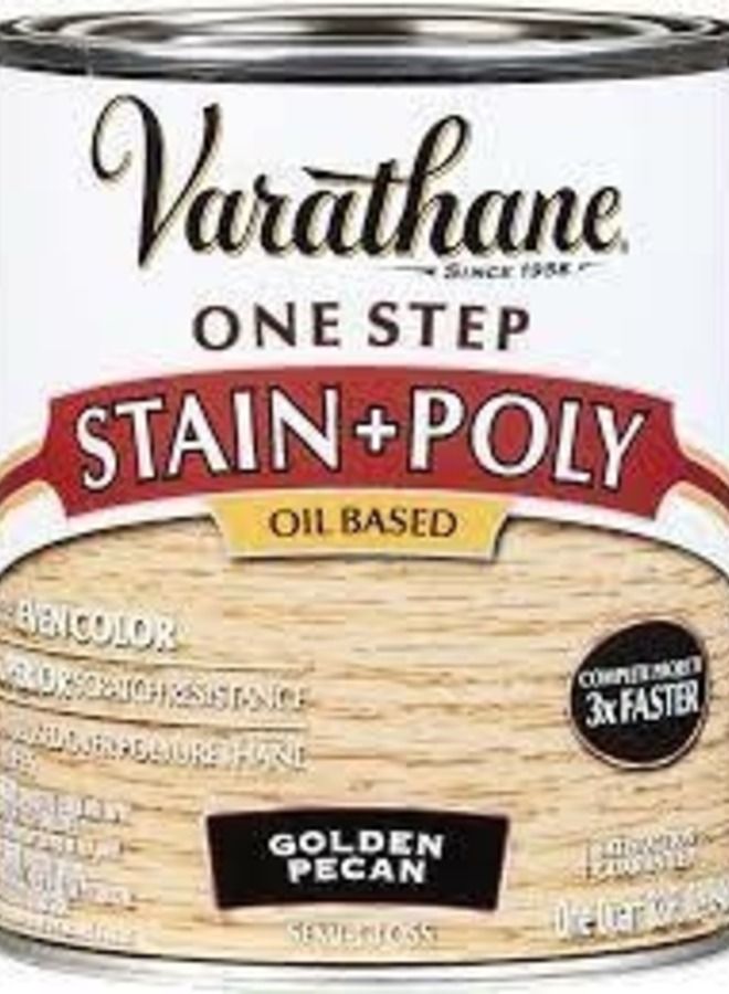 RUST-OLEUM Varathane Oil Based Stain And Polyurethane Golden Pecan Quart
