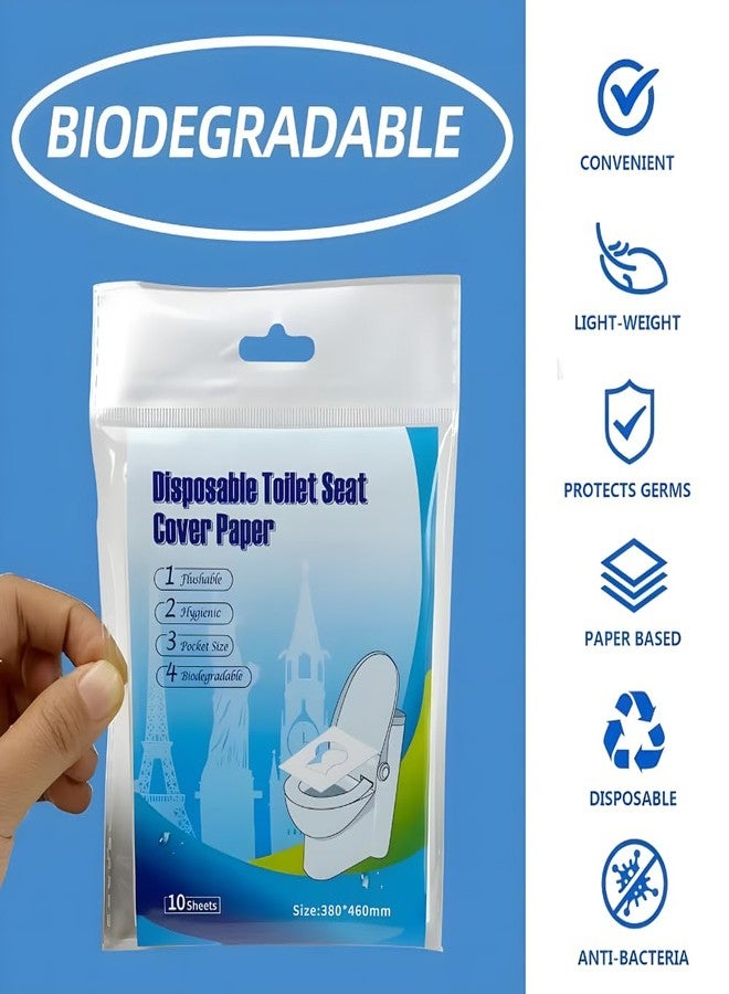 Mega Tree Disposable Toilet Seat Covers, 30 Sheets, Biodegradable, Flushable & Travel-Friendly | 100% Wood Pulp Paper | Protects Against Germs & UTIs | Hygiene Essentials for Men, Women & Kids (3) - Image 2
