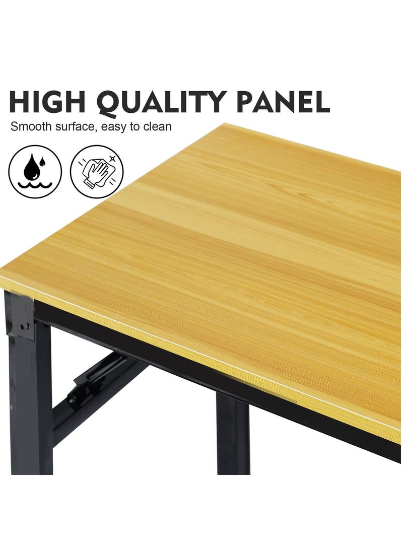 SKY-TOUCH - Folding Table Multi-functional Portable Desk with Adjustable Height Legs for Computer Camping, Garden, Picnic,Coffee,BBQ,(100 * 50 * 75cm) - Image 1