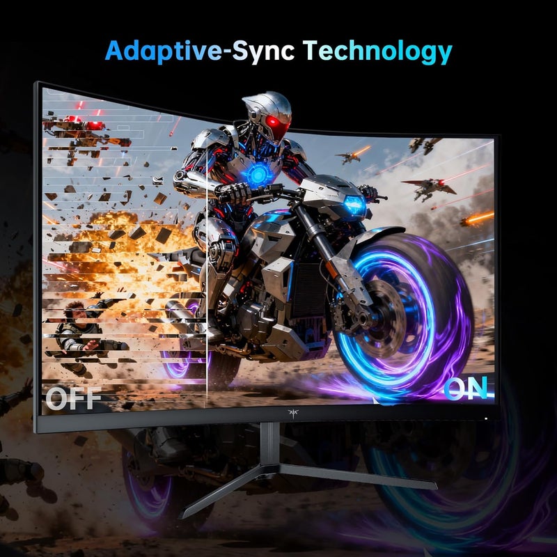 KTC 24 Inch 240Hz Curved Gaming Monitor, FHD 1080p 1500R 1ms Computer Monitor, Adaptive Sync, 3000:1 Contrast, HDR Support, HDMI 2.0 & DP 1.4, Low Blue Light, Tilt, VESA, H24S17P - Image 3