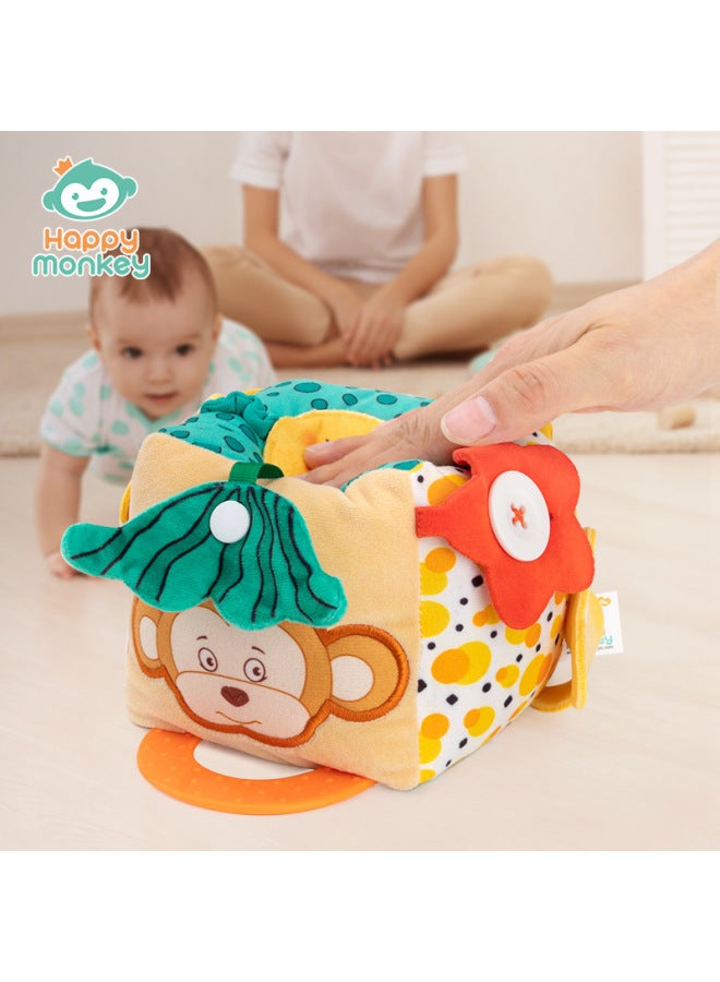 Happy Monkey Baby Dressing Toys Building Blocks Rattle Infant Intelligence Development Early Education Toys-Color:Teether Dressing Toy Building Blocks-monkey  - Image 3