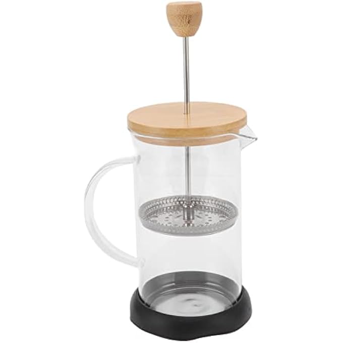 Soraz French Coffee Press Hand Brewing Fashionable French Press Heat Resistant For Camping 600Ml Bamboo Cover - Image 2