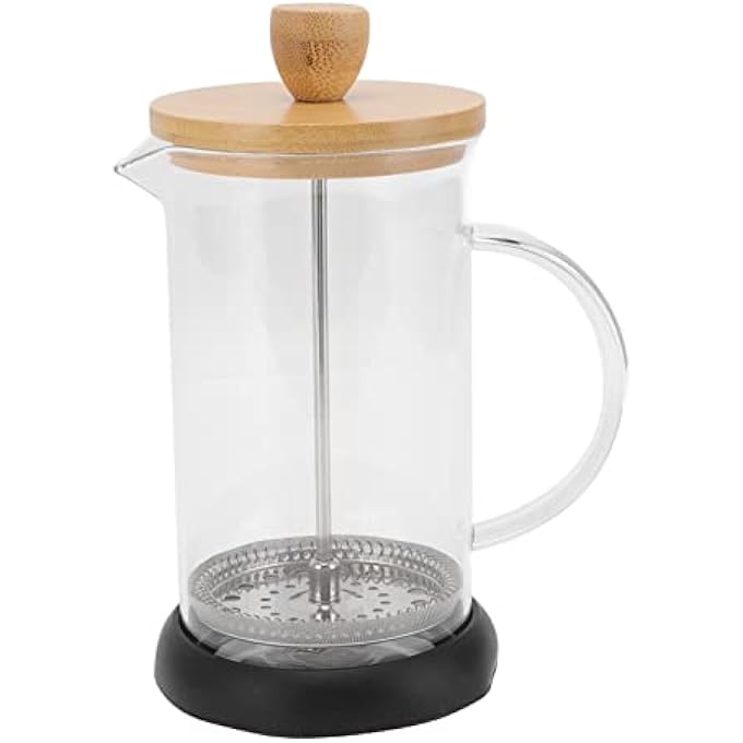 Soraz French Coffee Press Hand Brewing Fashionable French Press Heat Resistant For Camping 600Ml Bamboo Cover - Image 5