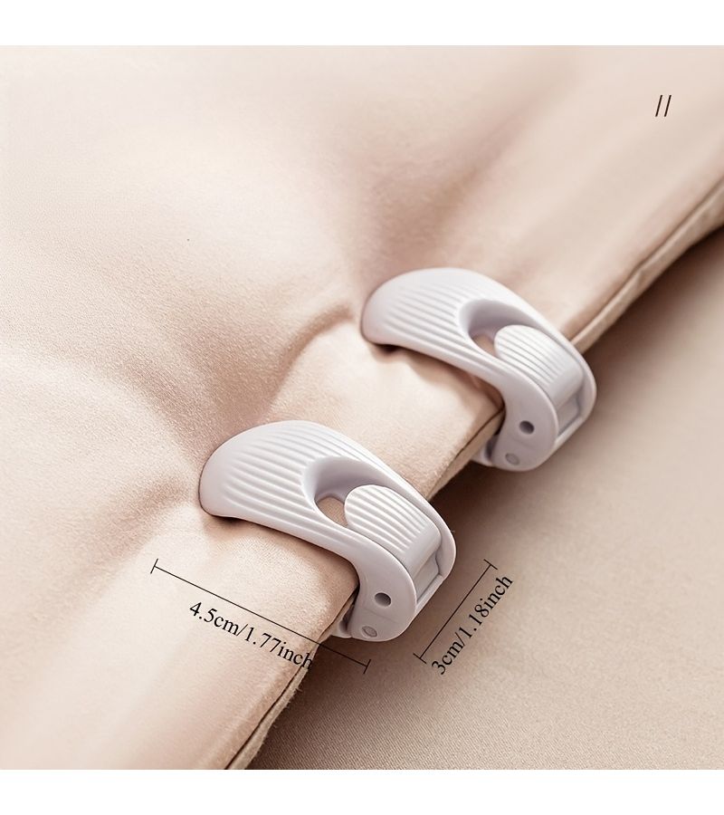 8PCS Pink Color Bed Sheet And Quilt Fasteners No Trace Strong Grip Shell Clips To Prevent Slipping Of Bed Sheets For Thick Mattresses Home Hotel Bedding - Image 4
