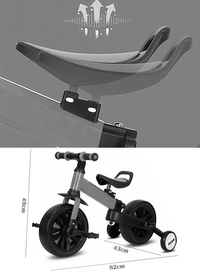 زي سي إم - هابي 3 في 1 دراجة ثلاثية العجلات قابلة للطي للأطفال من الذكور والإناث - Image 4