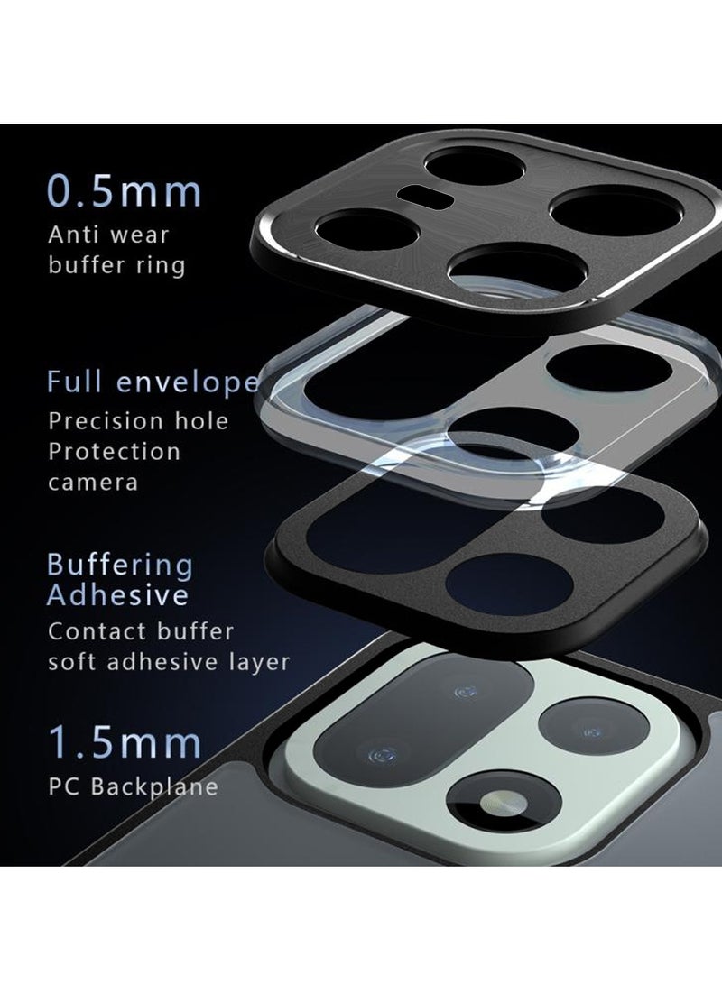 دبليو تيك غطاء حماية رفيع لهاتف OnePlus 15 5G 2025 مصنوع من سيليكون TPU هجين مع كاميرا بارزة (MCAPSA) - شفاف/أسود - Image 5