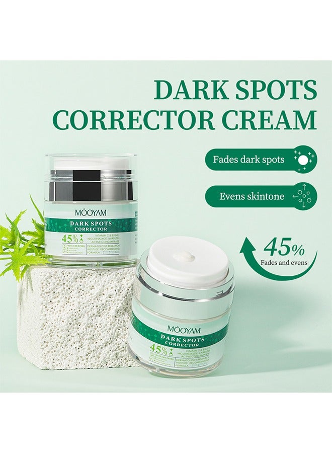 MOOYAM Dark Spots Corrector Cream - Skin Whitening Cream with Vitamin C&B5&E,Keep Moisturizing,Skin Lightening Cream for Intimate Areas and Bleaching,Dark Spot Remover for Face,Neck,Armpit,Elbow, Inner Thigh and Knees  - Image 2