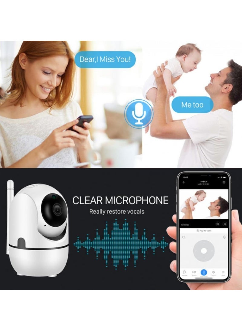 Generic 1080P Security Camera 360° Motorized, AI Human Detection, Night Vision, Two-Way Talk, Built-in Siren, Google Assistant, Alexa Compatible, Indoor CCTV Cam for Home Surveillance, hidden camera - Image 3