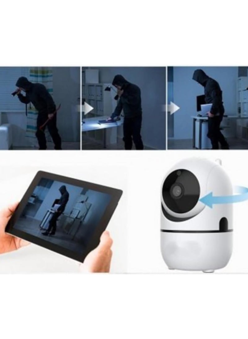 Generic 1080P Security Camera 360° Motorized, AI Human Detection, Night Vision, Two-Way Talk, Built-in Siren, Google Assistant, Alexa Compatible, Indoor CCTV Cam for Home Surveillance, hidden camera - Image 4