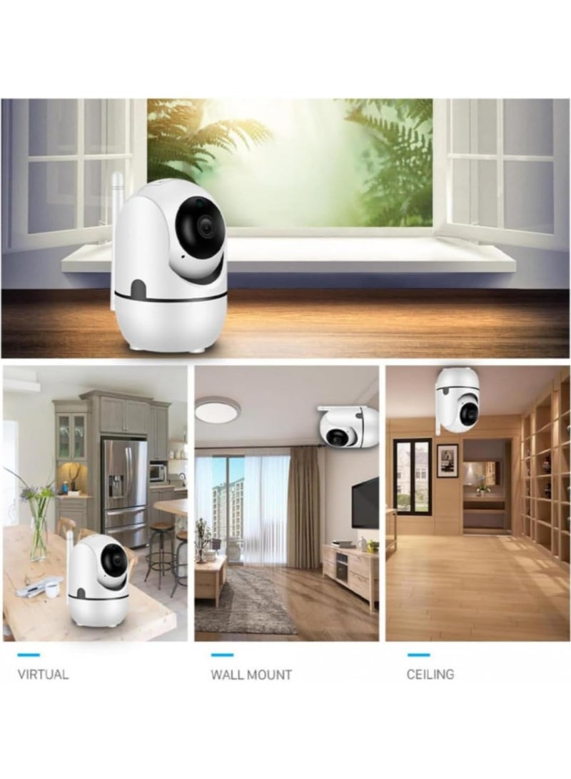 Generic 1080P Security Camera 360° Motorized, AI Human Detection, Night Vision, Two-Way Talk, Built-in Siren, Google Assistant, Alexa Compatible, Indoor CCTV Cam for Home Surveillance, hidden camera - Image 5