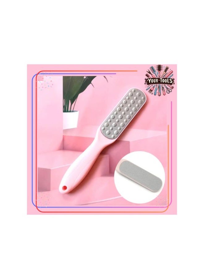 Double Sided Metal Foot File for Removing Rough Skin and Cracked Heels with Callus Remover – Professional Stainless Steel Pedicure Tool Multicolor Design - Image 3