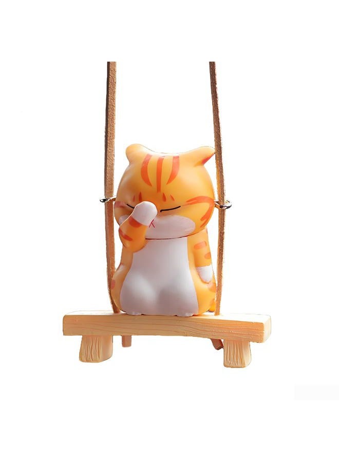 Motaney Swinging Animal Rear View Mirror Accessories, Climbing Swing Cute Car Accessories for Women/Men Car Interior Decoration Hanging Ornament - Image 1