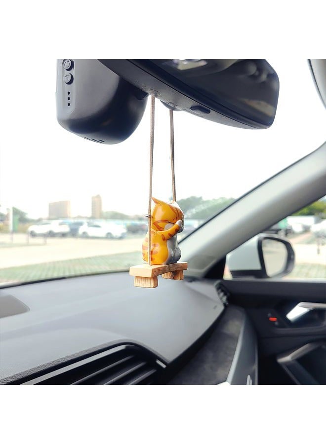 Motaney Swinging Animal Rear View Mirror Accessories, Climbing Swing Cute Car Accessories for Women/Men Car Interior Decoration Hanging Ornament - Image 4