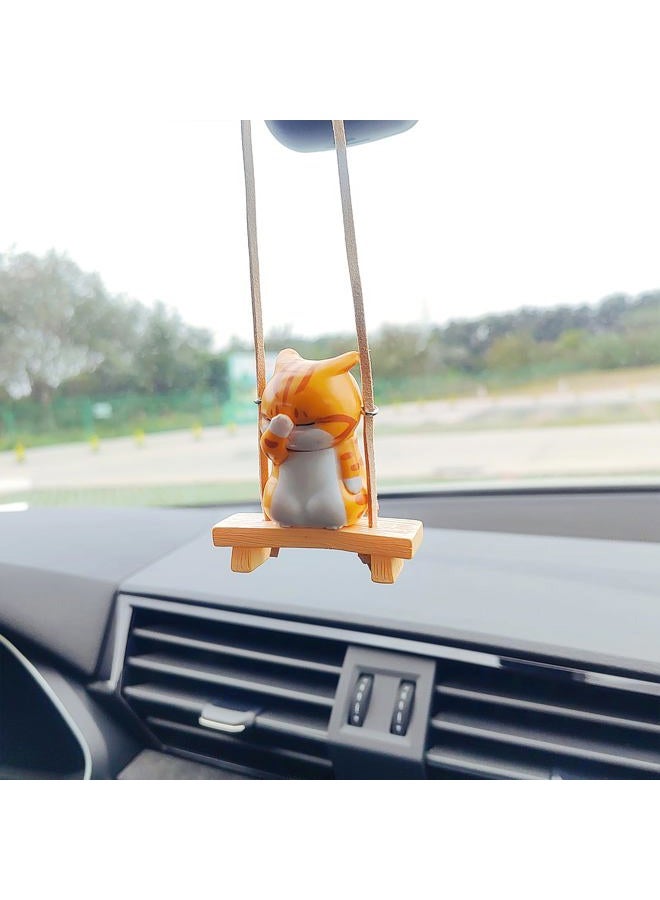 Motaney Swinging Animal Rear View Mirror Accessories, Climbing Swing Cute Car Accessories for Women/Men Car Interior Decoration Hanging Ornament - Image 3