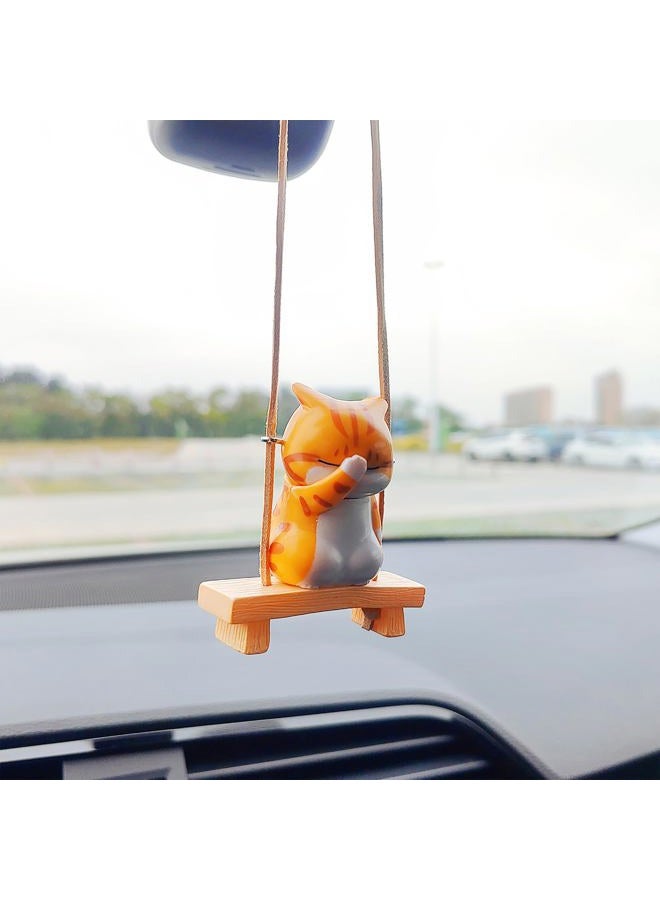 Motaney Swinging Animal Rear View Mirror Accessories, Climbing Swing Cute Car Accessories for Women/Men Car Interior Decoration Hanging Ornament - Image 2