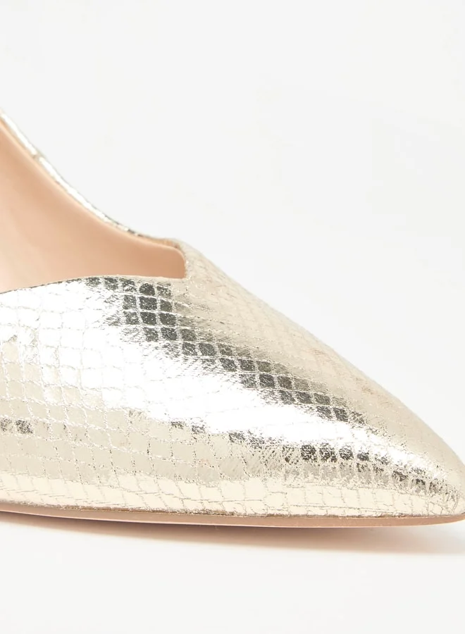 Celeste Women's Textured Pointed Toe Pumps with Stiletto Heels