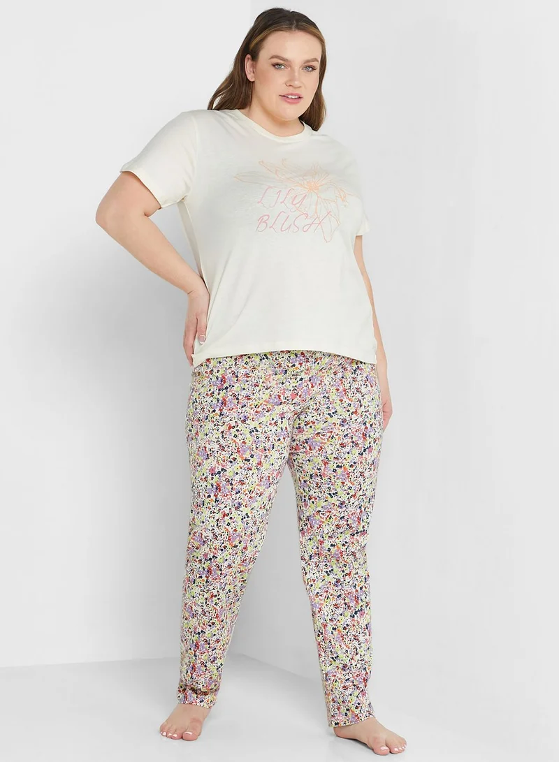 Ginger Plus Graphic Printed Pyjama Set